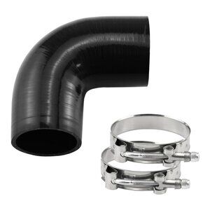 Ucreative 90 Degree Silicone Hose 2.5in ID with T-Bolt Clamps, High Performance